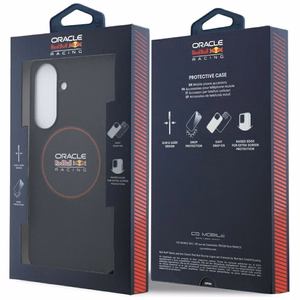 Red Bull dėklas Samsung A57 (Meshed PU Red Ring & Metal Buttons) tamsiai mėlynas