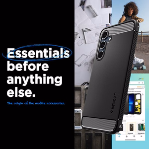 Spigen Rugged Armor case for Samsung Galaxy A55 5G, matte black