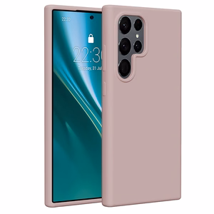 Etteri silikoninis dėklas telefonui Samsung Galaxy S24 Ultra šviesiai rožinis