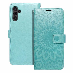MEZZO knygos tipo dėklas telefonui SAMSUNG A13 5G / A04S su mandala, žalias