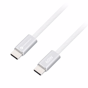 Кабель USB-C — USB-C Forcell F-Energy QC4.0 PD 3A 60W Cafule Flat 1,2 м CCFN23 белый