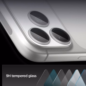 Spigen Optik Pro XL kameros stiklas iPhone 17 Pro sidabrinis