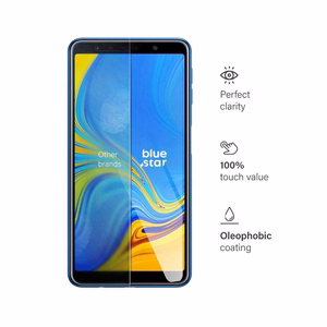 Закалённое стекло для Samsung Galaxy A7 2018 Blue Star