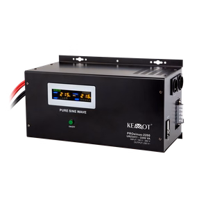 KEMOT PROsinus-2200 wall-mounted backup power supply, pure sine wave inverter with charging function, 12 V/230 V, 2200 VA/1600 W