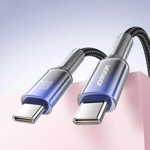 Кабель Joyroom S-A42 Crystal-Clear Series 60W USB-C - USB-C 1,2 м - чёрный
