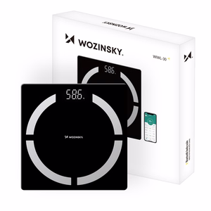 Wozinsky WIWL-30 išmaniosios Bluetooth vonios svarstyklės - juoda