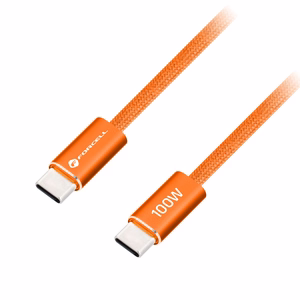 Кабель USB-C — USB-C Forcell F-Energy QC4.0 PD 5A 100W Cafule Color 1,2 м ACYH23 оранжевый