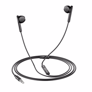 HOCO laidinės ausinės Jack 3,5 mm su mikrofonu M93 juodos