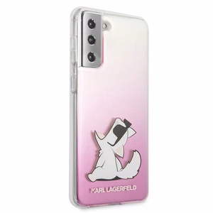 Karl Lagerfeld Choupette Fun dėklas Samsung Galaxy S21+ - Rožinis