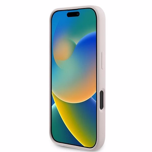 Karl Lagerfeld silikoninis dėklas telefonui Nauble Heads Print Magnetinis iPhone 16 Plus - rožinis