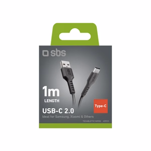 SBS TECABLETYC1KPOS Кабель USB-A - USB-C 1m - чёрный