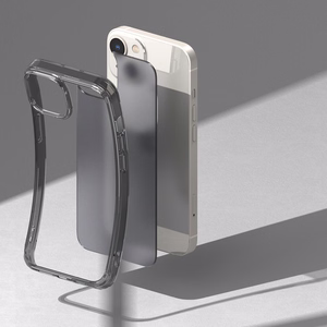 Ringke Fusion Matte dėklas iPhone 14 Plus su geliniu rėmeliu – pilkas
