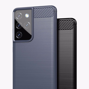 Carbon Case гибкий TPU чехол для Samsung Galaxy S21 Ultra 5G синий