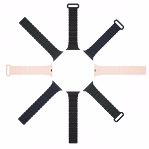 Dux Ducis dirželis (šarvuota versija) Apple Watch Ultra, SE, 9, 8, 7, 6, 5, 4, 3, 2, 1 (49, 45, 44, 42 mm) silikoninė magnetinė apyrankė žalia