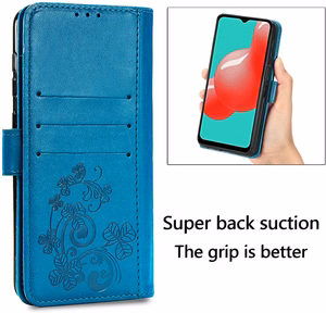 Чехол Flower Book Samsung A145 A14 4G A146 A14 5G синий