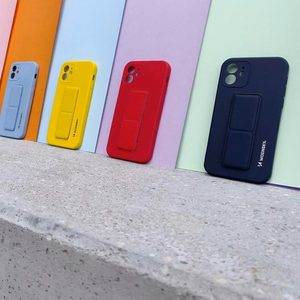 Wozinsky Dėklas telefonui su stovu silikoninis dėklas su stovu Samsung Galaxy A32 5G geltonas