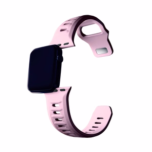 38/40/41/42 mm Powder Pink (small) - 3mk Silicone Watch Strap for Apple