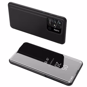 Dėklas telefonui Clear View Xiaomi Redmi 10C flip dėklas juodas