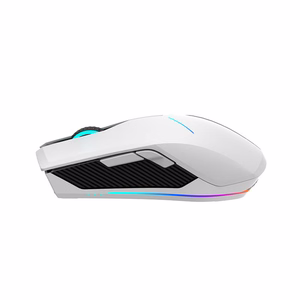 Machenike M721 belaidė žaidimų pelė, 10000 DPI, su RGB apšvietimu, balta