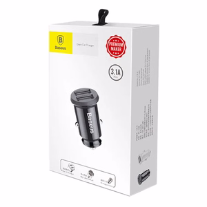 Baseus Grain automobilinis įkroviklis 2x USB 5V 3,1A, juodas