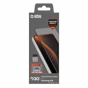 SBS apsauginis stiklas su D3O technologija su aplikatoriumi Samsung Galaxy A36 / A56 / S24 FE