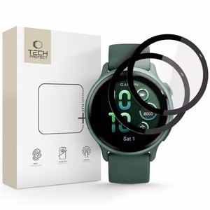Tech-Protect Glass Flex+ 2 dalių hibridinis stiklas Garmin Vivoactive 6 - juodas