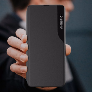 Dėklas telefonui Xiaomi Redmi Note 11 Pro+ 5G (China) / 11 Pro 5G (China) / Mi11i HyperCharge / Poco X4 NFC 5G iš ekologiškos odos, elegantiškas su užverčiamu dangteliu ir stovu - raudonas