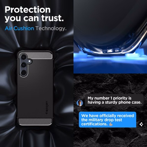 Spigen Rugged Armor case for Samsung Galaxy A55 5G, matte black
