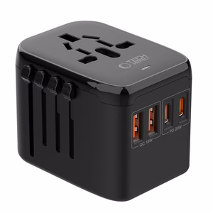 Tech-Protect TA200 EU / UK / US / AU adapteris - juodas