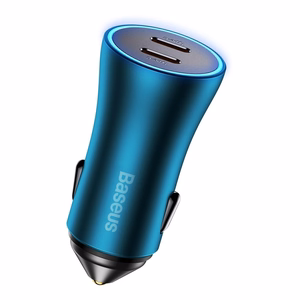 Įkroviklis automobilinis Baseus (CCJDZ-CC) (2xUSB-C 40W) mėlynas