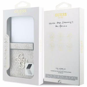 Rausvas „Guess Big 4G Logo“ dėklas, skirtas „Samsung Galaxy Z Flip8“