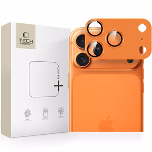 Tech-Protect Camfull Fit+ Camera Lens Glass for iPhone 17 Pro - Orange