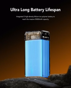 VEGER Išorinė baterija 50000 mAh PD QC3.0 5A 22,5W Tank Lite (W5001) juoda