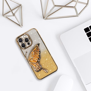Tel Protect Butterfly Water dėklas telefonui Iphone 17 auksinis