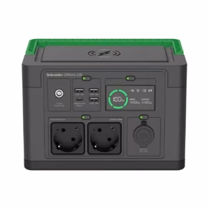 Schneider Electric Schneider OffGrid Portable Power Station 330, 230V, 332Wh Lithium-ion, LCD, 2 CEE 7/3 Schuko outlets, Sinewave, 3 USB-A, 1 USB-C, Wireless Charger PPS330-GR