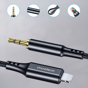 Audio kabelis Choetech AUX009 Lightning to 3,5mm juodas