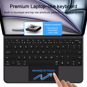 Tech-Protect Smartcase Magnetinis su klaviatūra iPad Pro 12.9” 2020 / 2021 / 2022 / iPad Air 13” 2024 / 2025 - Juodas