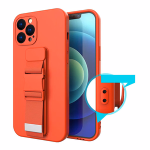 Virvelinis dėklas gelinis dėklas su virvelės grandine rankinės virvelė Samsung Galaxy S20 mėlynas
