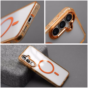 Чехол Samsung S26 ULTRA Frame Clear Hybrid Mag Cover, совместимый с MagSafe, hermes оранжевый