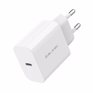 Blavec sieninis įkroviklis BC-9 - Type C - PD 20W 3A su Type C į Type C laidu (TCBC9-CW203A+CC) baltas