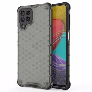 Korėtas dėklas šarvuotas dangtelis su geliniu rėmeliu Samsung Galaxy M53 5G Juodas