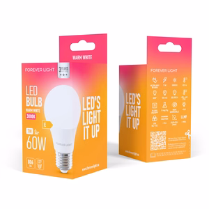 Forever Light LED lemputė E27 A60 7W 806lm 3000K, E klasė