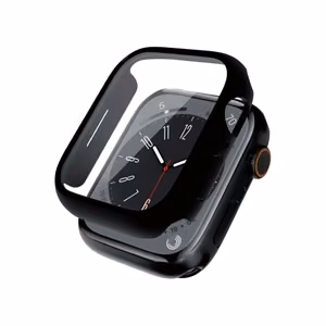 Crong Hybrid Watch Case apsauginis dėklas su integruotu stiklu, skirtas Apple Watch 41 mm, juodas