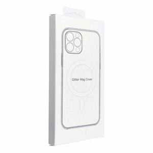 Magnetinis skaidrus blizgantis dėklas telefonui CLEAR MAG COVER suderinamas su MagSafe, skirtas SAMSUNG S26 Edge