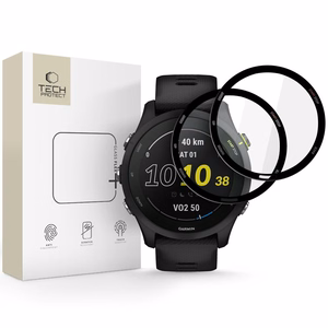 Tech-Protect Glass Flex+ 2 dalių hibridinio stiklo rinkinys Garmin Forerunner 225 / 255 Music - juodas