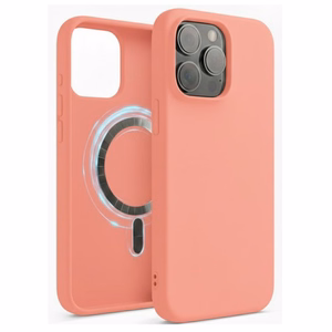 Telefono dėklas „TM MagSafe Silicone“ skirtas iPhone 15 Pro Max / Guava /
