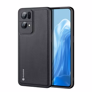 Dux Ducis Fino dėklas padengtas nailono medžiaga Oppo Reno7 Pro 5G juodas