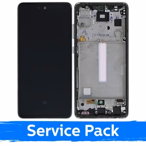 LCD Ekranas Samsung A528 A52s su rėmeliu / Awesome Black / (Service Pack)