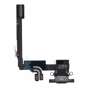 Оригинальный шлейф разъёма зарядки USB для iPhone 16 Pro, снятый с донорского устройства, — чёрный