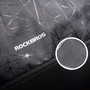 Rockbros D49-2 sports backpack bag with drawstring, zipper pocket and ventilated back 9 l - black